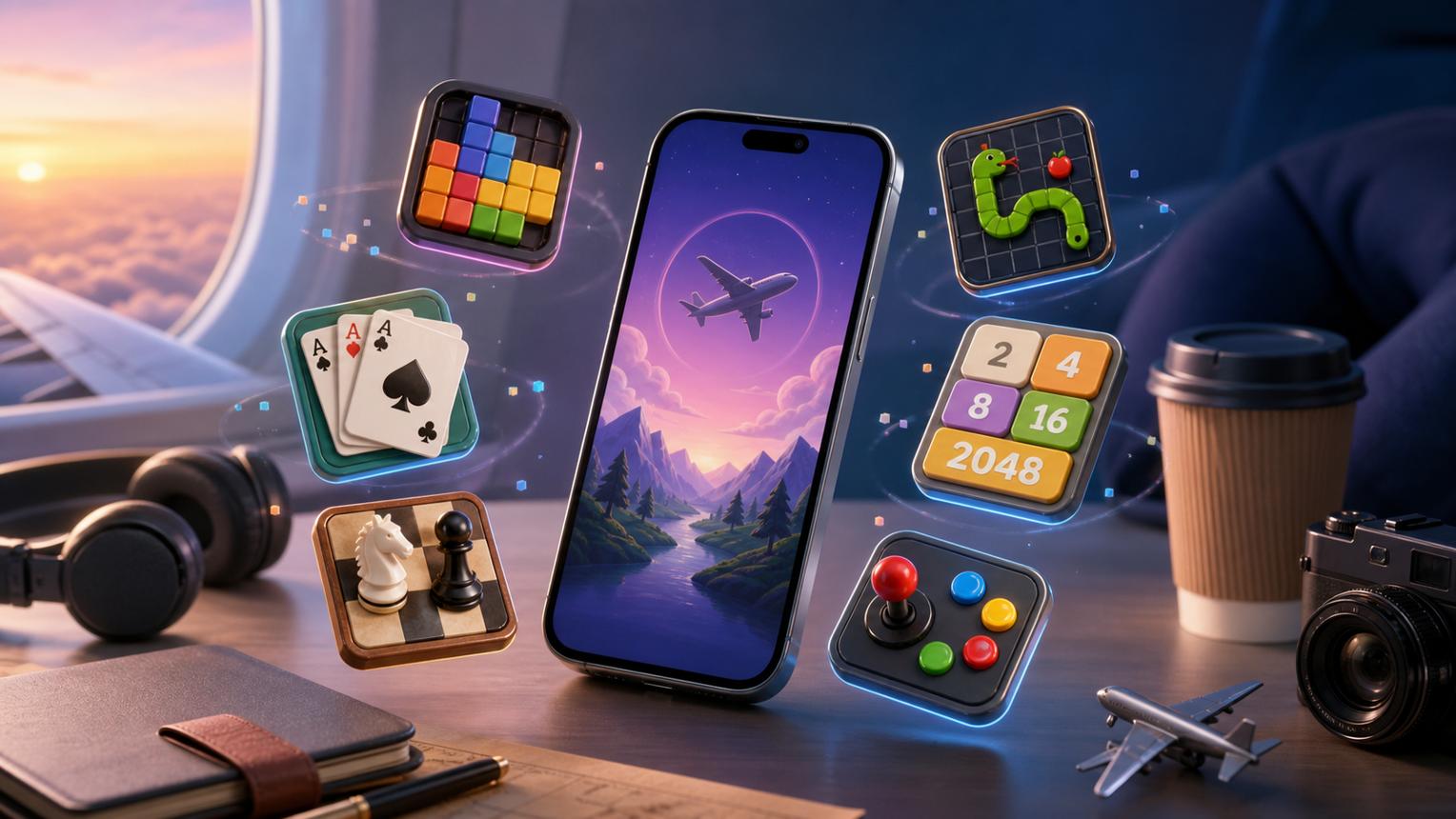 Offline game for Android featuring action, puzzle, racing, and simulation games.